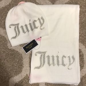 Juicy Couture Beanie and Scarf Set